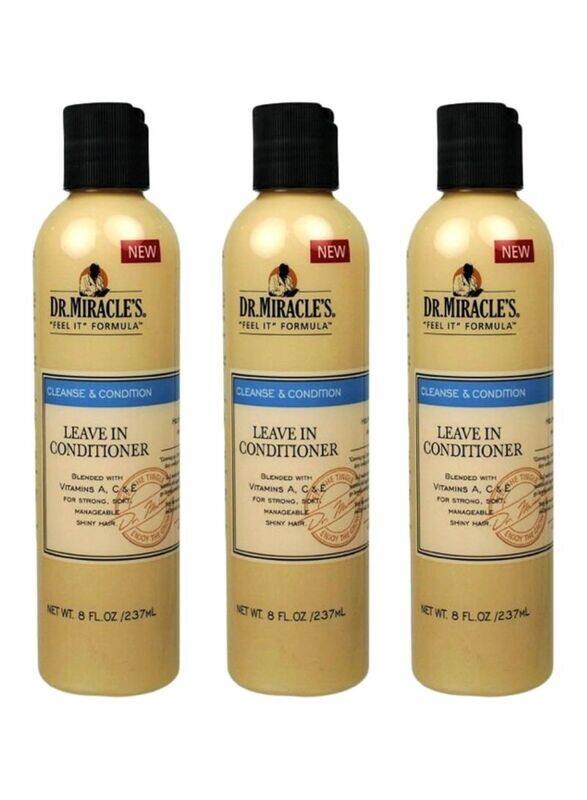 Dr. Miracle'S Cleanse & Condition Leave In Conditioner for All Hair Type, 237ml, 3 Piece
Dr. Miracle'S Cleanse & Condition Leave In Conditioner for All Hair Type, 237ml, 3 Piece