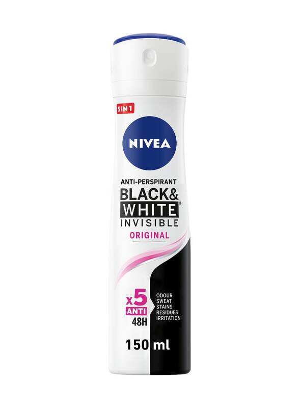 Nivea Invisible Original Antiperspirant Spray for Women, Multicolour, 150 ml
Nivea Invisible Original Antiperspirant Spray for Women, Multicolour, 150 ml