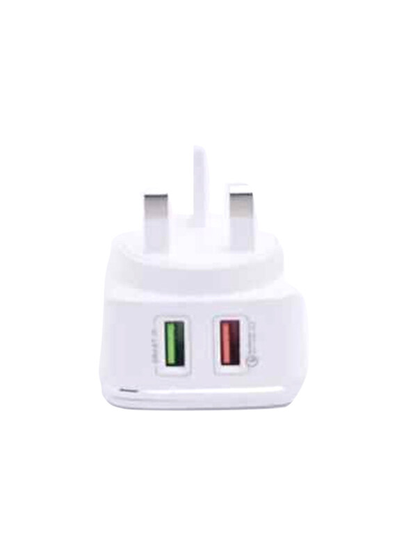 Digitplus Smart ID 30W Dual Port Auto and QC 3.0 Elite Ultra Fast Charger, White
Digitplus Smart ID 30W Dual Port Auto and QC 3.0 Elite Ultra Fast Charger, White