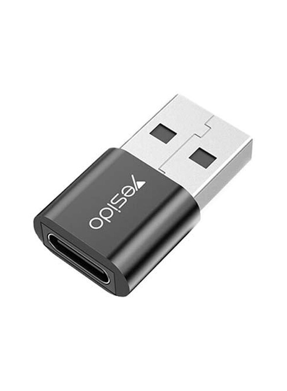 Yesido USB Type-C Adapter, USB Type A to USB Type-C for Smartphones/Tablets, GS09, Black
Yesido USB Type-C Adapter, USB Type A to USB Type-C for Smartphones/Tablets, GS09, Black