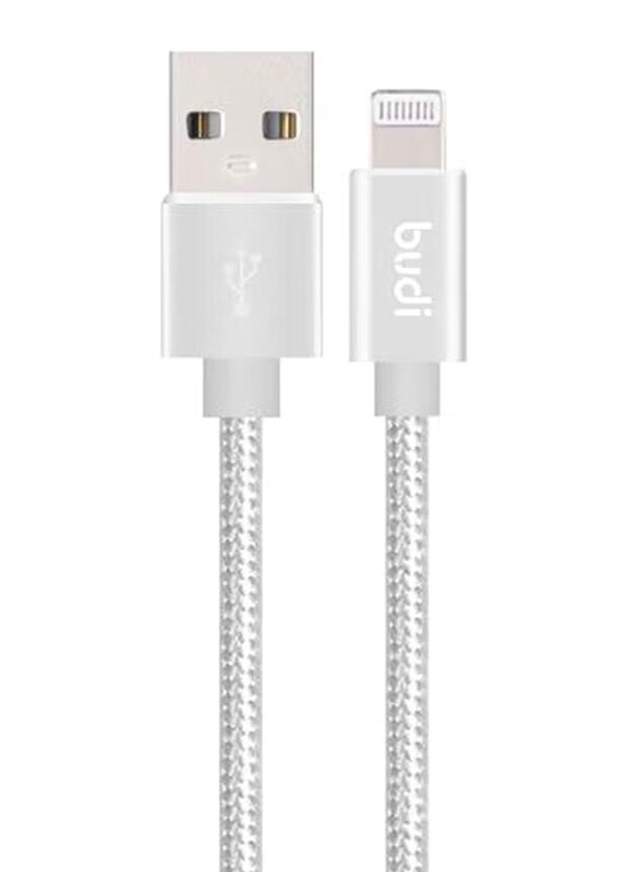 Budi 1-Meters Lightning Cable Connector, USB Type A to Lightning for Apple Devices, Silver
Budi 1-Meters Lightning Cable Connector, USB Type A to Lightning for Apple Devices, Silver