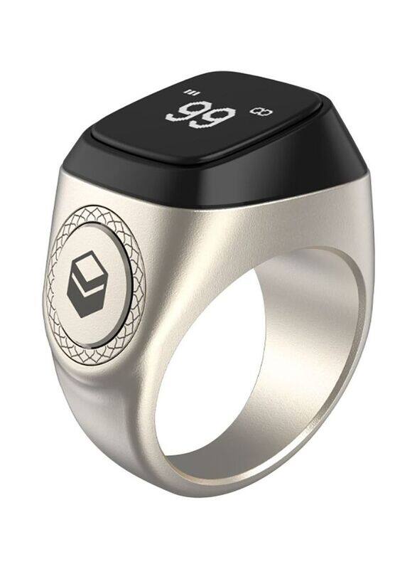 iQibla Tasbih Zikr Tally Counter for Muslims Digital 5 Prayer Time Vibration Reminder Water Resistant Smart Ring, 20mm, Silver
iQibla Tasbih Zikr Tally Counter for Muslims Digital 5 Prayer Time Vibration Reminder Water Resistant Smart Ring, 20mm, Silver