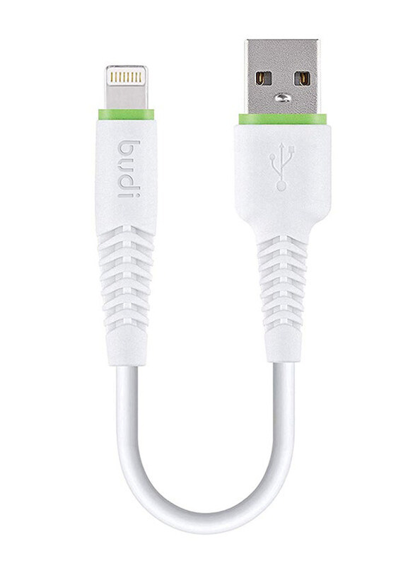 Budi 20cm Lightning Charging Cable, USB Type A to Lightning for Apple Devices, White
Budi 20cm Lightning Charging Cable, USB Type A to Lightning for Apple Devices, White