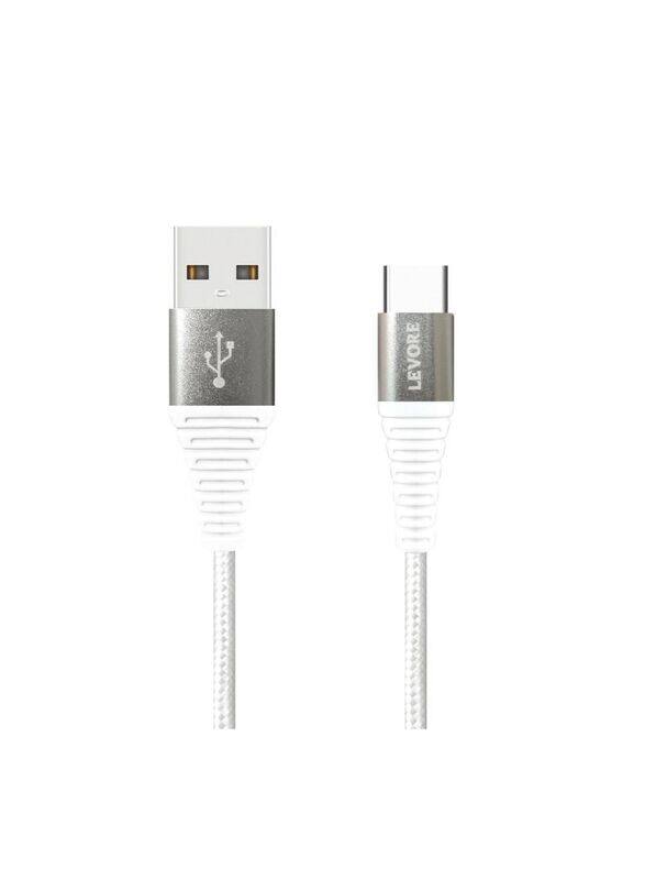 Levore 1-Meter Nylon Braided Micro USB Cable, USB Type A to USB Type C for Smartphones/Tablets, White
Levore 1-Meter Nylon Braided Micro USB Cable, USB Type A to USB Type C for Smartphones/Tablets, White