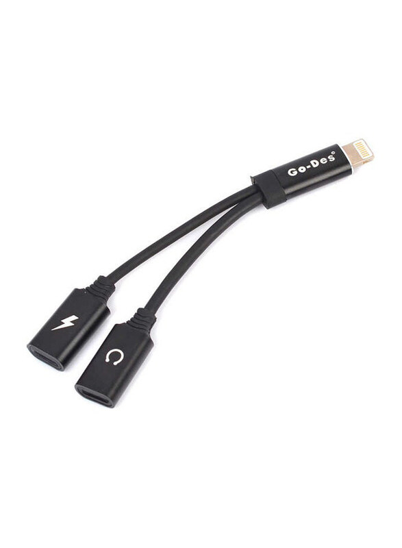Go-Des 5cm Lightning Audio & Charger Cable Connector, Lightning Male to Lightning for Apple Devices, Black
Go-Des 5cm Lightning Audio & Charger Cable Connector, Lightning Male to Lightning for Apple Devices, Black