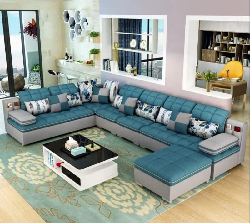 Generic Nordic Style Fabric Sofa Modern Living + Room + Sofas Sectionals 7 Seater Sofa Sets MM TEX, Beige/Teal
Generic Nordic Style Fabric Sofa Modern Living + Room + Sofas Sectionals 7 Seater Sofa Sets MM TEX, Beige/Teal