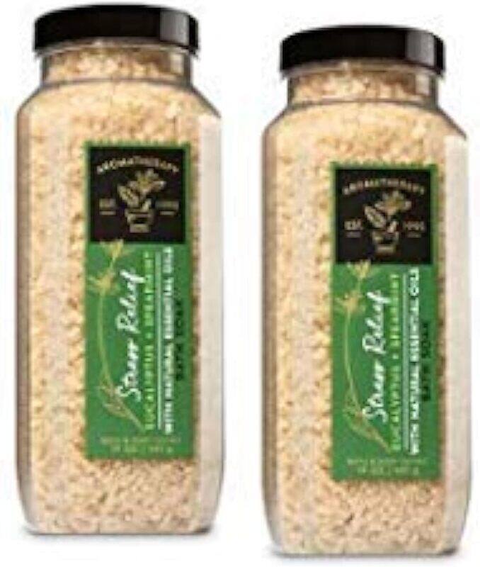 Bath & Body Works Aromatherapy Stress Relief Eucalyptus & Spearmint Bath Soak, 17oz, 2 Pieces
Bath & Body Works Aromatherapy Stress Relief Eucalyptus & Spearmint Bath Soak, 17oz, 2 Pieces