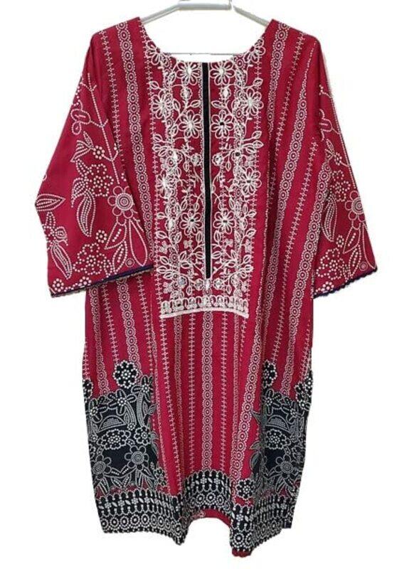 Generic Ready to Wear 3-Piece Round Neck Long Sleeve Pakistani Cotton Lawn Suit Set for Women, XL, Multicolour
Generic Ready to Wear 3-Piece Round Neck Long Sleeve Pakistani Cotton Lawn Suit Set for Women, XL, Multicolour