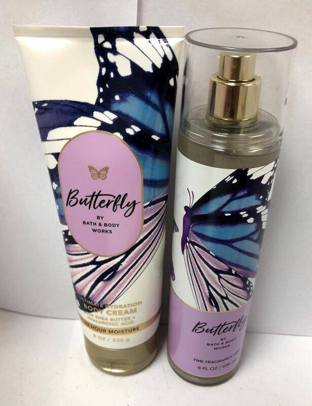 Bath & Body Works 2-Piece Set for Women Butterfly Bundle Fine Fragrance Mist & Ultimate Hydration Body Cream
Bath & Body Works 2-Piece Set for Women Butterfly Bundle Fine Fragrance Mist & Ultimate Hydration Body Cream