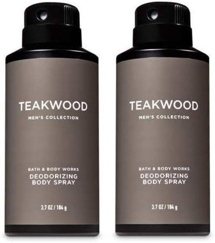 Bath & Body Works Men's Collection Teakwood Deodorizing Body Spray, 3.7oz, 2 Pieces
Bath & Body Works Men's Collection Teakwood Deodorizing Body Spray, 3.7oz, 2 Pieces