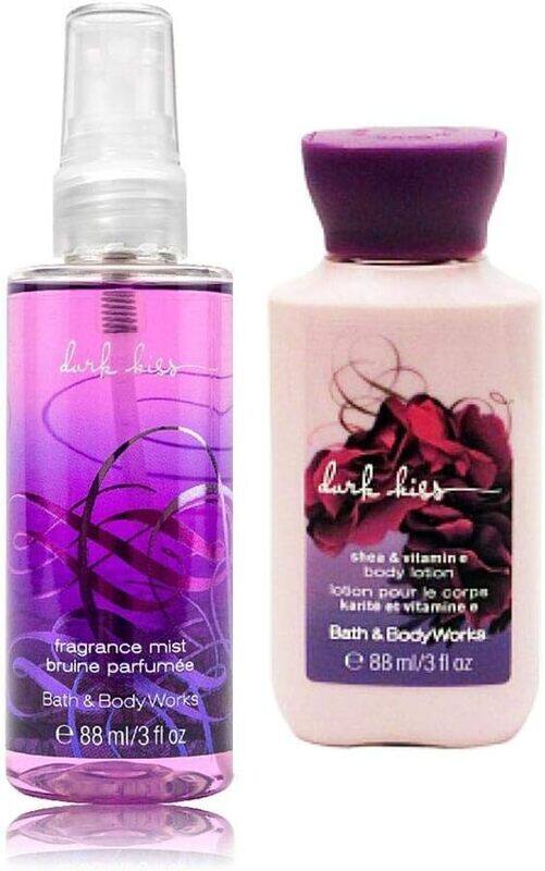 Bath & Body Works 2-Piece Set for Women Dark Kiss Travel Fragrance Mist & Body Lotion
Bath & Body Works 2-Piece Set for Women Dark Kiss Travel Fragrance Mist & Body Lotion