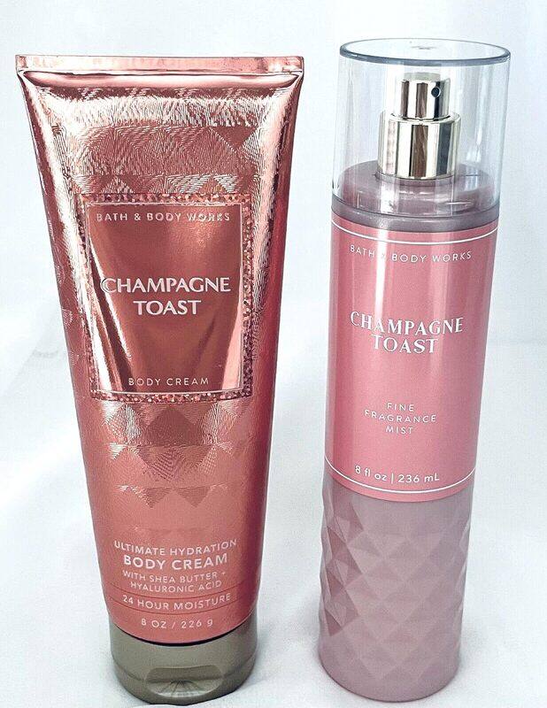 Bath & Body Works 2-Piece Set for Women Champagne Toast Fine Fragrance Mist & Ultra Shea Body Cream
Bath & Body Works 2-Piece Set for Women Champagne Toast Fine Fragrance Mist & Ultra Shea Body Cream