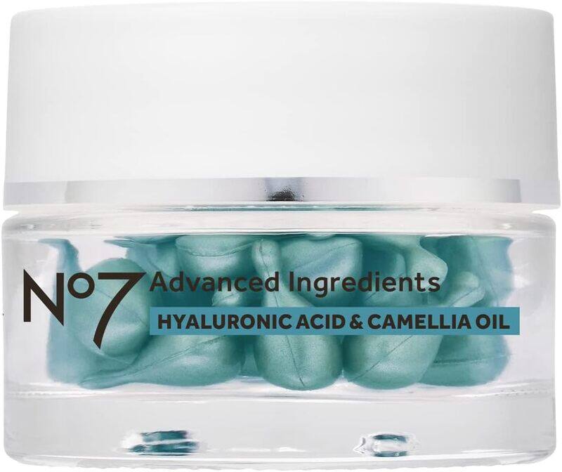 No7 Advanced Ingredients Hyaluronic Acid & Camellia Oil Facial Capsules, 30 Capsules
No7 Advanced Ingredients Hyaluronic Acid & Camellia Oil Facial Capsules, 30 Capsules
