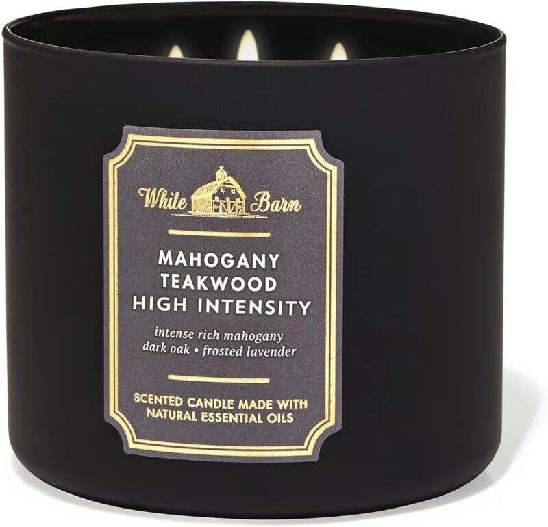 Bath & Body Works White Barn Mahogany Teakwood High Intensity 3-Wick Scented Candle, 14.5oz, Black
Bath & Body Works White Barn Mahogany Teakwood High Intensity 3-Wick Scented Candle, 14.5oz, Black