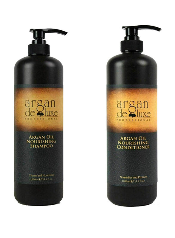 Argan Deluxe Professional Moroccan Argan Oil Shampoo And Conditioner Set for All Type Hair, 980ml, 2 Piece
Argan Deluxe Professional Moroccan Argan Oil Shampoo And Conditioner Set for All Type Hair, 980ml, 2 Piece