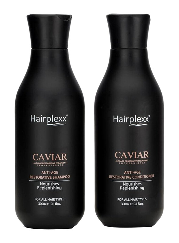 Hairplexx Caviar Hydrated Home Care Maintenance Shampoo & Conditioner Set, 300ml
Hairplexx Caviar Hydrated Home Care Maintenance Shampoo & Conditioner Set, 300ml