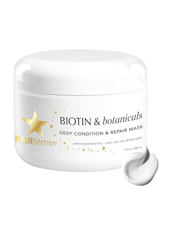 Hairtamin Biotin & Botanicals Deep Conditioner & Repair Mask for Curly Hair, 236ml
Hairtamin Biotin & Botanicals Deep Conditioner & Repair Mask for Curly Hair, 236ml