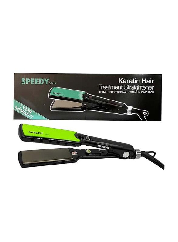 Generic Speedy Keratin Treatment Titanium Wide Plate Flat Iron Hair Straightener, Black/Green
Generic Speedy Keratin Treatment Titanium Wide Plate Flat Iron Hair Straightener, Black/Green