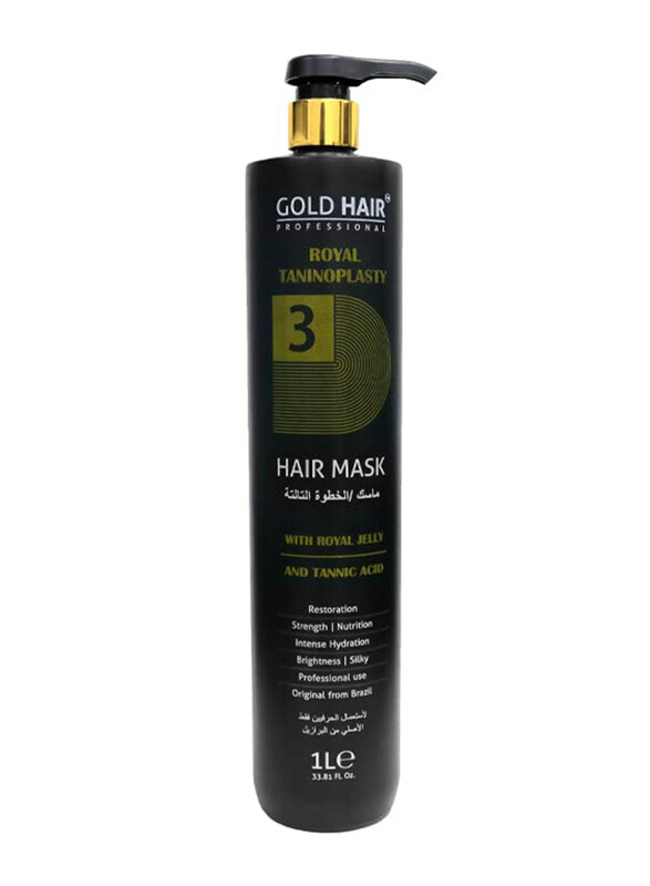 Gold Hair Professional Royal Taninoplasty Hair Mask for All Hair Types, 1 Liter
Gold Hair Professional Royal Taninoplasty Hair Mask for All Hair Types, 1 Liter
