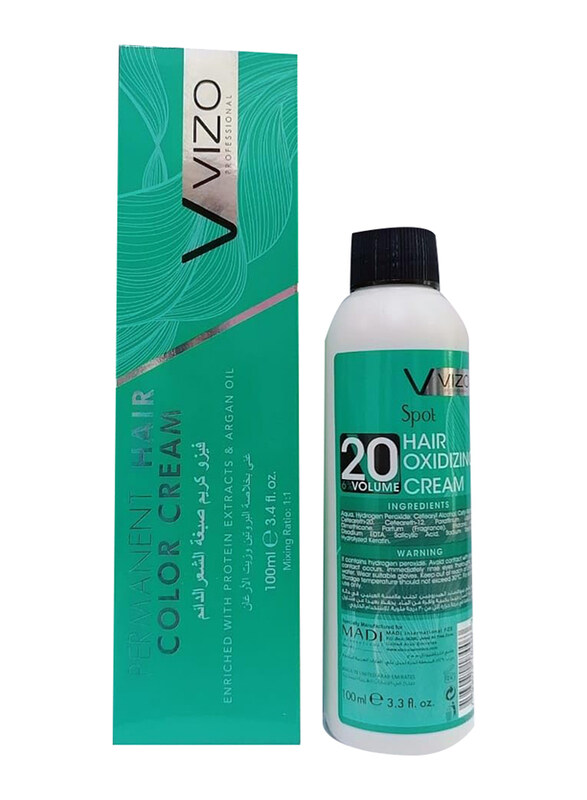 Vizo Professional Permanent Hair Colour Cream with 20 Volume Oxidizing, 2 Pieces, 1 Black Nero Noir
Vizo Professional Permanent Hair Colour Cream with 20 Volume Oxidizing, 2 Pieces, 1 Black Nero Noir