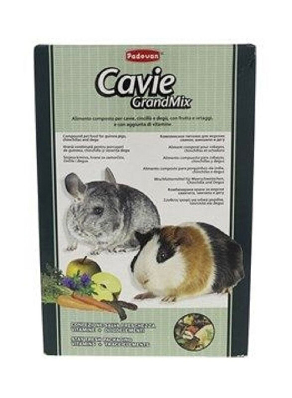 Padovan Cavie Grandmix Food with Fruits & Vegetables for Guinea Pigs Dry Small Pet Food, 850g
Padovan Cavie Grandmix Food with Fruits & Vegetables for Guinea Pigs Dry Small Pet Food, 850g