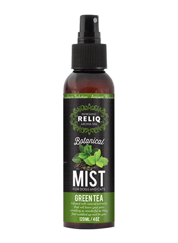 Reliq Aroma Spa Botanical Mist for Dogs & Cats with Green Tea Scent, 120ml, Multicolour
Reliq Aroma Spa Botanical Mist for Dogs & Cats with Green Tea Scent, 120ml, Multicolour