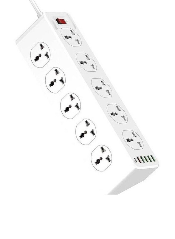 Jbq 10 Sockets with 5 USB Ports & 1 Type-C PD Port Desktop Extension Home Charger with 2M UK Power Cord, 2500W, White
Jbq 10 Sockets with 5 USB Ports & 1 Type-C PD Port Desktop Extension Home Charger with 2M UK Power Cord, 2500W, White