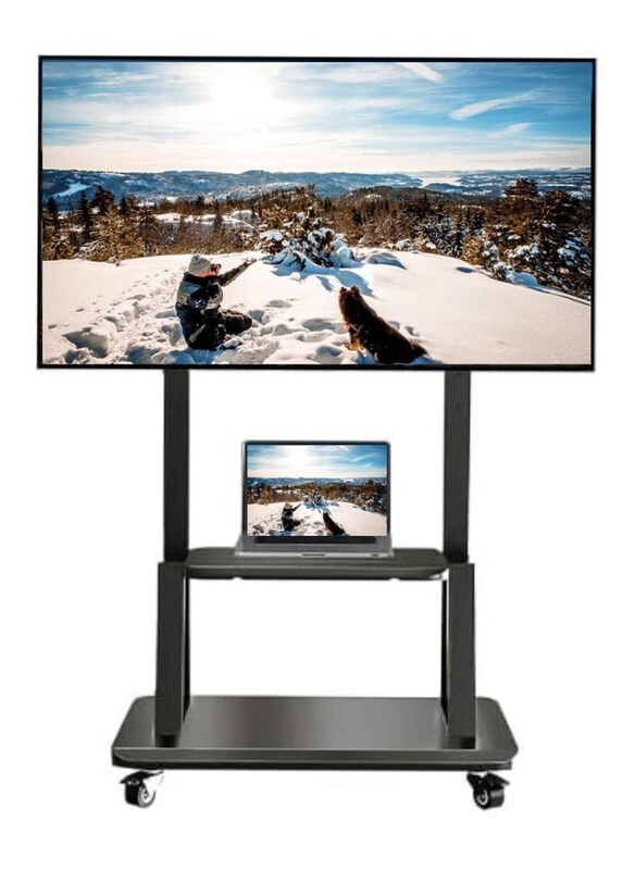 Generic Height Adjustable Shelf Rolling Ultra Heavy Duty Floor Stand With Wheels and Mobile Stand for 32-75 Inch LCD LED Flat Panel Curved Screen, Black
Generic Height Adjustable Shelf Rolling Ultra Heavy Duty Floor Stand With Wheels and Mobile Stand for 32-75 Inch LCD LED Flat Panel Curved Screen, Black