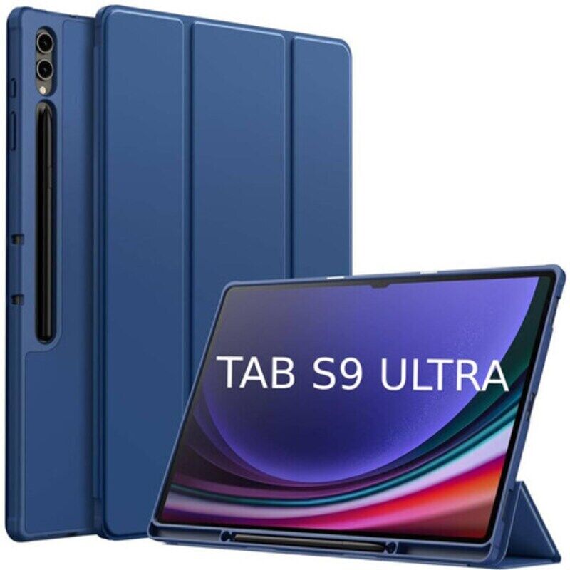 Hyx Samsung Galaxy Tab S9 Ultra 14.6-Inch Translucent Back Tri-Fold Stand Protective Tablet Flip Case Cover with S Pen Holder, Blue
Hyx Samsung Galaxy Tab S9 Ultra 14.6-Inch Translucent Back Tri-Fold Stand Protective Tablet Flip Case Cover with S Pen Holder, Blue