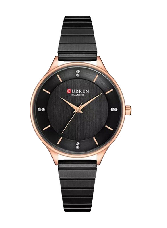 Curren Analog Watch for Women with Stainless Steel Band, Water Resistant, 9041, Black
Curren Analog Watch for Women with Stainless Steel Band, Water Resistant, 9041, Black
