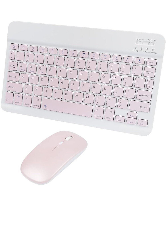 Gennext Rechargeable Portable Ultra-Slim Wireless English Keyboard & Mouse, Pink
Gennext Rechargeable Portable Ultra-Slim Wireless English Keyboard & Mouse, Pink