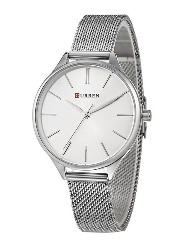 Curren Analog Watch for Women with Stainless Steel Band, Water Resistant, 2578036, Silver-White
Curren Analog Watch for Women with Stainless Steel Band, Water Resistant, 2578036, Silver-White