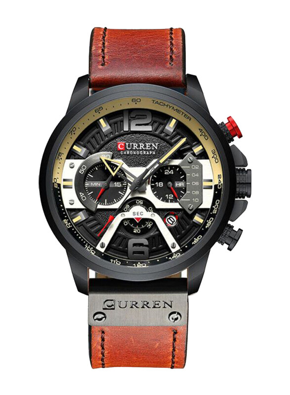 Curren Analog Watch Unisex with Leather Band, Water Resistant and Chronograph, J3813BR-KM, Brown-Black
Curren Analog Watch Unisex with Leather Band, Water Resistant and Chronograph, J3813BR-KM, Brown-Black