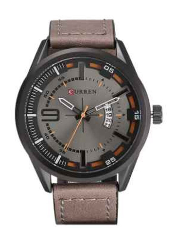 Curren Analog Watch for Men with Leather Band, Water Resistant, 2499214, Black/Grey-Grey
Curren Analog Watch for Men with Leather Band, Water Resistant, 2499214, Black/Grey-Grey