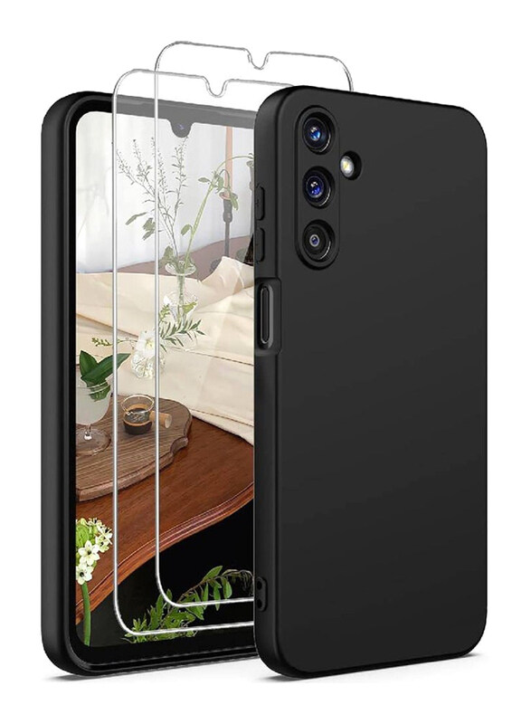 Hyx Samsung Galaxy A15 5G Case with 2X Screen Protector Silicone Protective Mobile Phone Back Case Cover, 2 Pieces, Black
Hyx Samsung Galaxy A15 5G Case with 2X Screen Protector Silicone Protective Mobile Phone Back Case Cover, 2 Pieces, Black