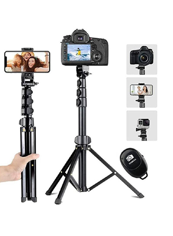 Generic Universal Phone Clip Heavy Duty Aluminium Extendable Selfie Stick Tripod Stand with Bluetooth Remote for Smartphones, Black
Generic Universal Phone Clip Heavy Duty Aluminium Extendable Selfie Stick Tripod Stand with Bluetooth Remote for Smartphones, Black