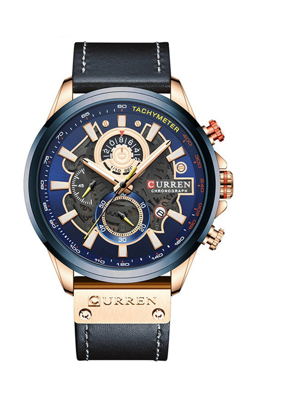 Curren Analog Watch for Men with Leather Genuine Band, Water Resistant and Chronograph, 8380, Blue
Curren Analog Watch for Men with Leather Genuine Band, Water Resistant and Chronograph, 8380, Blue