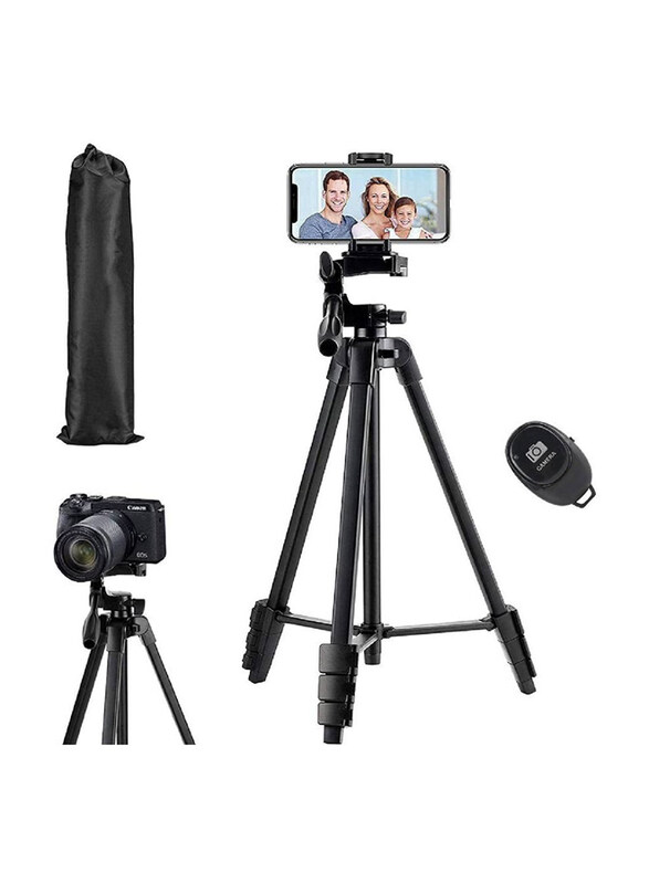 Generic Universal Extendable Cell Phone Tripod Stand with Carry Bag and Wireless Remote, Black
Generic Universal Extendable Cell Phone Tripod Stand with Carry Bag and Wireless Remote, Black