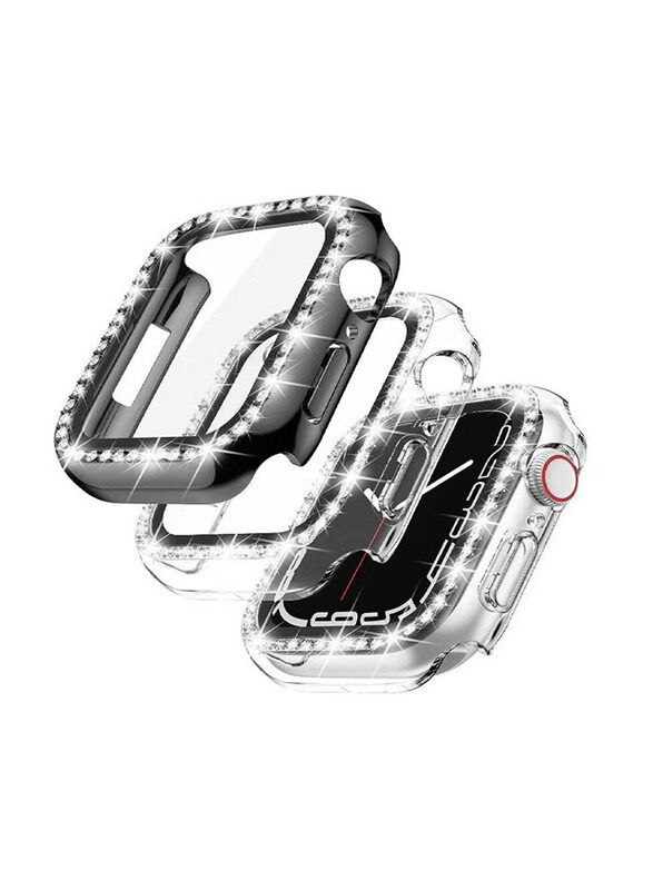 Generic 2-Piece Diamond Watch Cover Guard Shockproof Frame for Apple Watch 41mm, Clear/Black
Generic 2-Piece Diamond Watch Cover Guard Shockproof Frame for Apple Watch 41mm, Clear/Black