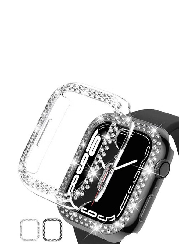 Generic Protective PC Bling Cover Diamond Case Crystal Frame Case Cover For Apple iWatch Series 7 41mm, 2 Pieces, Clear/Black
Generic Protective PC Bling Cover Diamond Case Crystal Frame Case Cover For Apple iWatch Series 7 41mm, 2 Pieces, Clear/Black