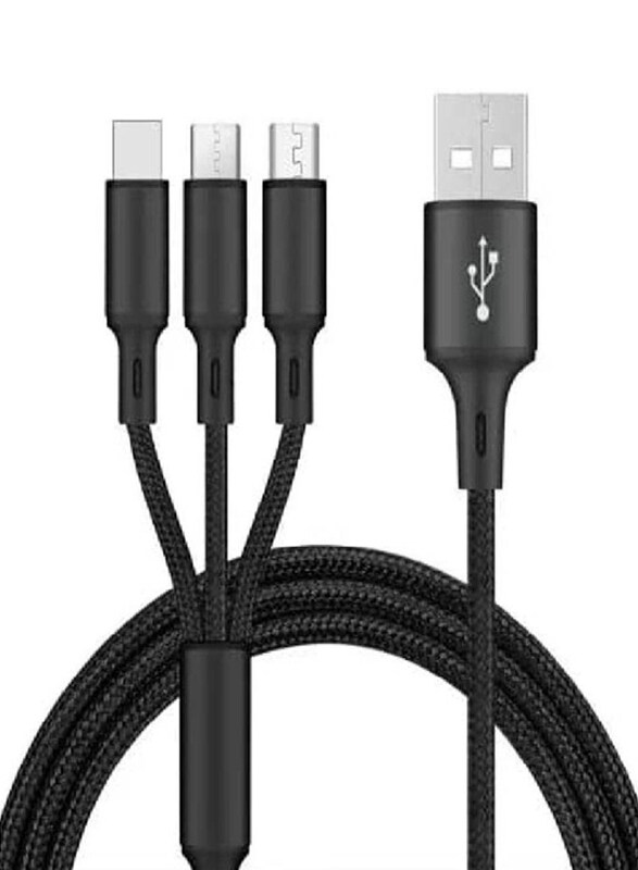 Generic 3-in-1 Multiple Types Cable, USB Type A to Multiple Types for Smartphones/Tablets, Black
Generic 3-in-1 Multiple Types Cable, USB Type A to Multiple Types for Smartphones/Tablets, Black