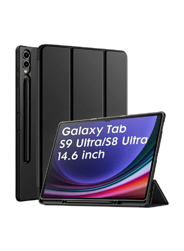Dux Ducis Samsung Galaxy Tab S9 Ultra/S8 Ultra 14.6-inch Protective Smart Trifold Flip Leather Tablet Case Cover, Black
Dux Ducis Samsung Galaxy Tab S9 Ultra/S8 Ultra 14.6-inch Protective Smart Trifold Flip Leather Tablet Case Cover, Black