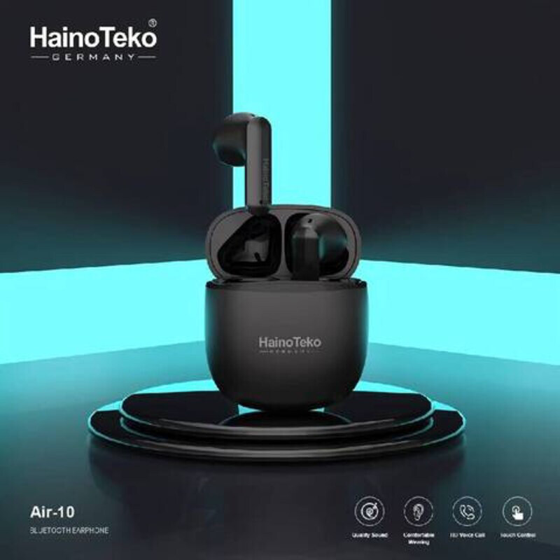 Haino Teko Air-10 Germany True Wireless/ Bluetooth In-Ear Earphone, Black
Haino Teko Air-10 Germany True Wireless/ Bluetooth In-Ear Earphone, Black