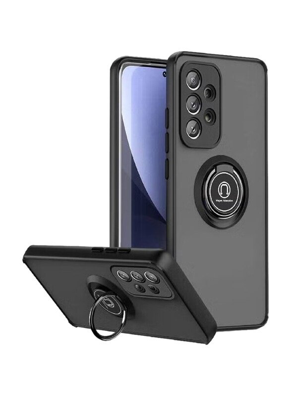 Generic Samsung Galaxy A73 5G Matte Silicone Protective Mobile Phone Case Cover with 360 Degrees Rotate Metal Magnetic Ring Kickstand, Black
Generic Samsung Galaxy A73 5G Matte Silicone Protective Mobile Phone Case Cover with 360 Degrees Rotate Metal Magnetic Ring Kickstand, Black