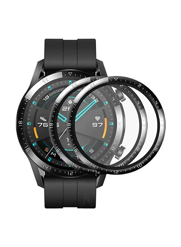 Generic 5D Full Curved Tempered Glass Screen Protector For Huawei Watch GT3 46mm, 2 Pieces, Clear/Black
Generic 5D Full Curved Tempered Glass Screen Protector For Huawei Watch GT3 46mm, 2 Pieces, Clear/Black
