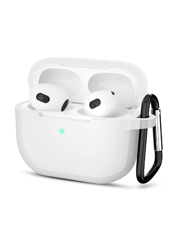 Generic Protective Case Skin Cover with Keychain and Lock for Apple AirPods 3, White
Generic Protective Case Skin Cover with Keychain and Lock for Apple AirPods 3, White