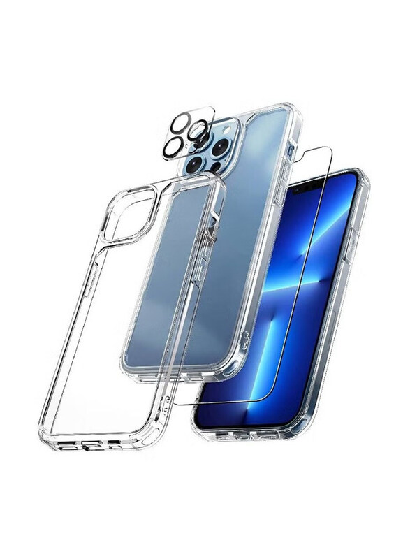 Generic Apple iPhone 12 Pro Max Shockproof Mobile Phone Case Cover with Tempered Glass Screen Protector & Camera Lens, 3 Pieces, Clear
Generic Apple iPhone 12 Pro Max Shockproof Mobile Phone Case Cover with Tempered Glass Screen Protector & Camera Lens, 3 Pieces, Clear