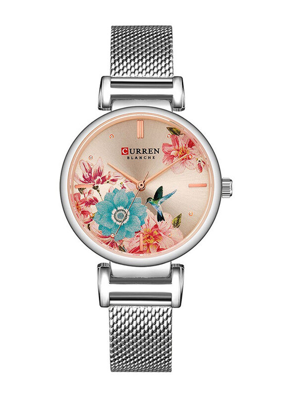Curren Analog Watch for Women with Stainless Steel Band, Water Resistant, 9053, Silver-Pink/Blue
Curren Analog Watch for Women with Stainless Steel Band, Water Resistant, 9053, Silver-Pink/Blue