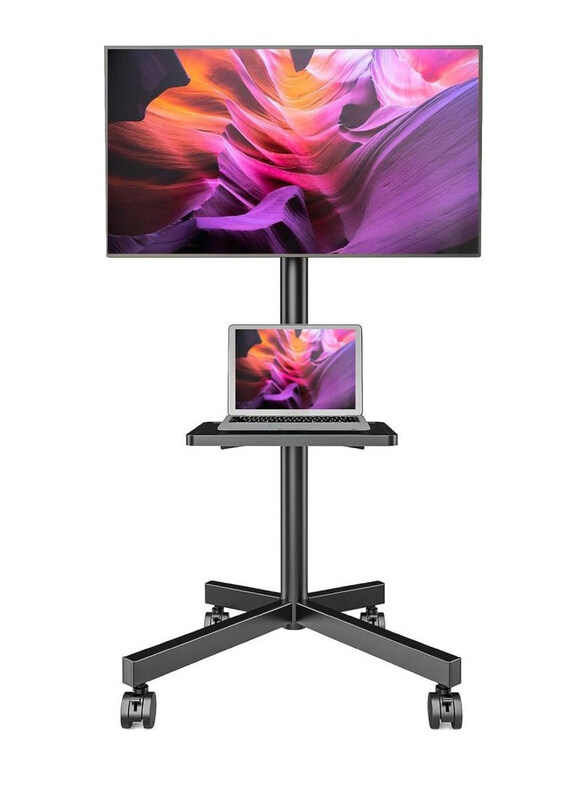 Generic Rolling Mobile TV Stand Cart Holds up to 88Lbs Portable Stand with Laptop Shelf for 32-70 Inch LCD LED Flat/Curved Panel Screen TVs, Black
Generic Rolling Mobile TV Stand Cart Holds up to 88Lbs Portable Stand with Laptop Shelf for 32-70 Inch LCD LED Flat/Curved Panel Screen TVs, Black