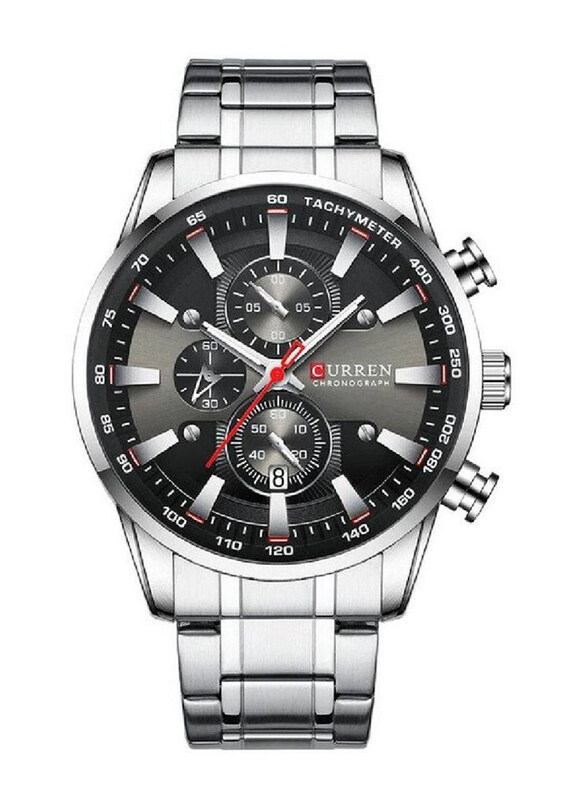 Curren Analog Watch for Men with Stainless Steel Band, Water Resistant and Chronograph, 8351, Silver-Black
Curren Analog Watch for Men with Stainless Steel Band, Water Resistant and Chronograph, 8351, Silver-Black
